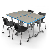 Bureau et chaise d'étude populaires pour les élèves du secondaire japonais