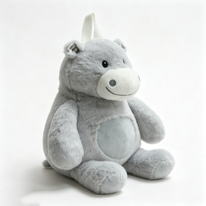 Peluche hippopotame personnalisée, Hippopotame en peluche, Peluche hippopotame grise, Peluche hippopotame à suspendre, Animal en peluche hippopotame - Product Image 4