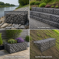 Panier gabion en treillis métallique hexagonal galvanisé à chaud de haute qualité, pliage, découpe et soudage pour murs de soutènement et pentes
