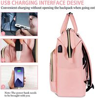 Sac à dos d'ordinateur portable étanche avec chargement USB, mignon et durable, pour étudiants universitaires, hommes et femmes, idéal pour les voyages et le travail.
