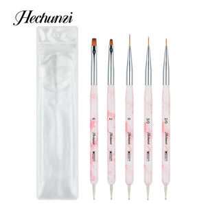 Hechunzi Rose Double Extrémité Peinture <span class=keywords><strong>Stylo</strong></span> Brosse Liner Brosse Ongles Pointillage <span class=keywords><strong>Stylo</strong></span> Nail Art Astuce Outil Ensemble Français Nail Brush <span class=keywords><strong>Manucure</strong></span> <span class=keywords><strong>Kit</strong></span> - Product Image 1