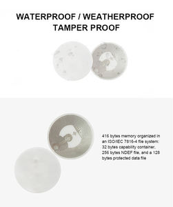 Özel baskı endüstriyel su geçirmez ntag213 216 yuvarlak boş yıkanabilir nfc akıllı etiket giyim etiketleri programlanabilir Sticker - Product Image 2