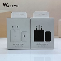 EP-T6010 60W USB C PD Power Adapter Daya Tahan Baterai Lama ASLI PABRIK Pengisi Daya Super Cepat untuk Samsung Galaxy S26 S25 S24 Ultra Plus