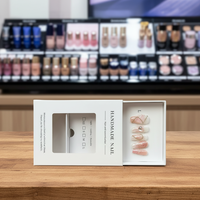 Boîtes rigides en carton blanc écologiques avec logo personnalisé imprimé, pelliculage mat, pour emballage de vernis à ongles et huiles cosmétiques