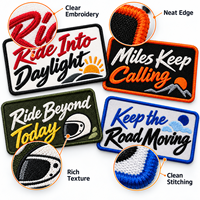 Écussons brodés personnalisés style motard de course, badges textuels personnalisés pour moto, pour sacs fourre-tout, vestes, chapeaux, appliques de mode