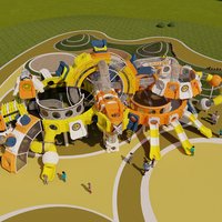 Système de toboggan géant robotisé pour aire de jeux commerciale à grande échelle, équipement de jeux extérieur pour enfants destiné aux projets de complexes hôteliers