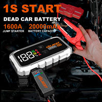 DELBEST S9 1600A Démarreur de Voiture, Batterie Externe 20000mAh pour Moteurs Essence 6.0L et Diesel 5.0L
