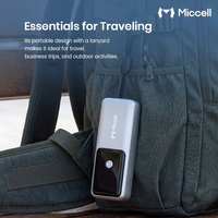 Baterías Externas Semisólidas MIccell de 100W y 20000mah con Cable de Carga Rápida y Pantalla Digital TFT para Teléfonos/Laptops