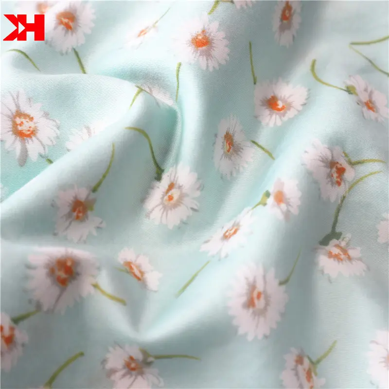 Tissu imprimé 100 coton popeline, étoffe avec motifs aux fleurs pastorales, personnalisé pour confection de robe, DIY bricolage