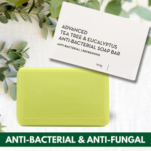 Custom 100g Organic Vegan Tea Tree & Eucalyptus <b>Soap</b> <b>Bar</b> Solid <b>Antibacterial</b> Travel Size with Oil Control Feature - Product Image 2
