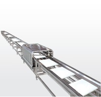 Chaîne de production de tofu entièrement automatique avec convoyeur de superposition de moules en acier inoxydable, machine de transport de moules certifiée CE