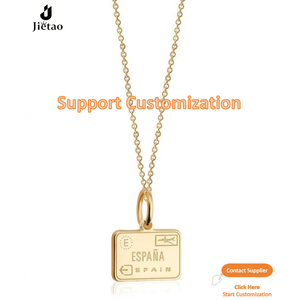 Colgante de Acero Inoxidable Chapado en Oro con Diseño de Sello de Pasaporte Personalizado, Joyería de Viaje con Etiquetas de Aeropuerto, Novedades 2026 - Product Image 4