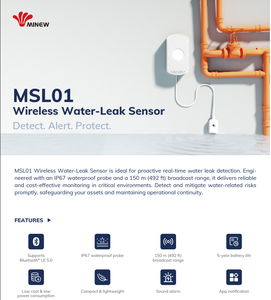 เซ็นเซอร์ตรวจจับการรั่วไหลของน้ำใต้ดินแบบเรียลไทม์ IIoT  เซ็นเซอร์ตรวจจับการรั่วไหลของน้ำในอาคารแบบไร้สาย Ble 5.0 บลูทูธ - Product Image 3