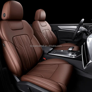 Funda de Asiento de Coche de Cuero Nappa Verde Oscuro Personalizada para <span class=keywords><strong>Audi</strong></span> A6L - Product Image 4