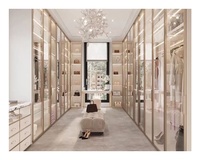 Armoire de rangement modulaire en bois blanche pour chambre à coucher, hôtel, dressing