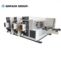 QHPACK Mini-boîte en carton ondulé 600x2000 mm avec alimentation par fil et machine de rainurage-emboutissage avec empileur