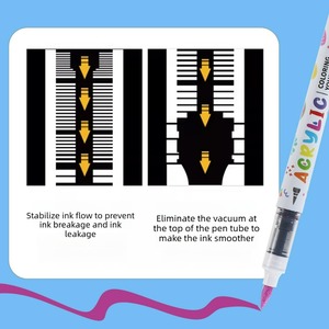 Marcadores Acrílicos Opacos de 48/60/72 Colores, Económicos, Apilables, Punta de <span class=keywords><strong>Pincel</strong></span> Única, Rotulador Líquido, Materiales de Arte para Niños, Dibujo y Pintura - Product Image 5