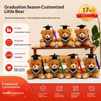 Porte-clés en peluche ours personnalisé, cadeau de remise de diplôme, poupée ours en peluche, petit cadeau de remise de diplôme