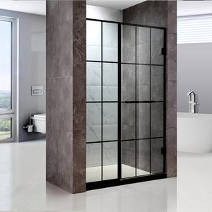 JH Moderno Mampara de <span class=keywords><strong>Ducha</strong></span> Corredera de Cristal de 8mm sin Marco Plateado <span class=keywords><strong>para</strong></span> Baños Interiores de Hoteles y Cuartos de <span class=keywords><strong>Ducha</strong></span> Cuadrados - Product Image 6