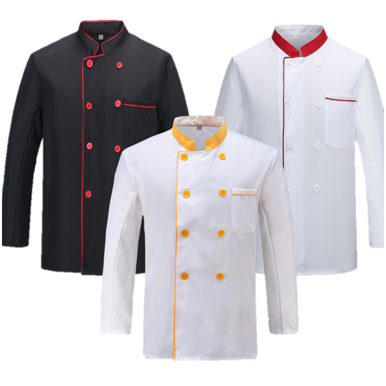 Newest Solid Mens Chef Jacket Chef