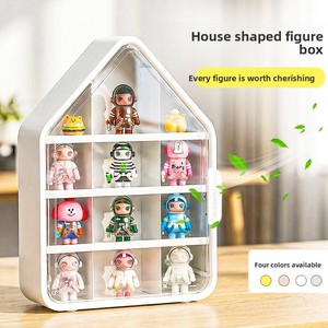 Étagère murale 2026 en forme <span class=keywords><strong>de</strong></span> maison, sans perçage, pour rangement <span class=keywords><strong>de</strong></span> jouets, avec compartiments, grande taille, pour boîtes mystères, figurines et <span class=keywords><strong>action</strong></span> figures - Product Image 1