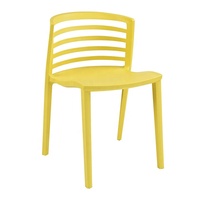 Chaise de salle à manger empilable contemporaine en plastique PP ajouré H-689 pour la maison, l'hôtel, la salle de sport, l'entrepôt, l'école, le bureau