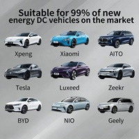 Borne de recharge rapide DC mobile légère pour VE 3,5 kW 7 kW, prise GBT neuf broches 32A pour Weilai Hongqi EQM5, idéale pour les trajets urbains