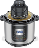 GTA068 Friteuse à air électrique en acier inoxydable 6L/8L, autocuiseur 2-en-1 avec écran numérique LED pour usage commercial et hôtelier