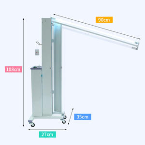 Carrito con Lámpara de Esterilización UV Móvil de 90 cm x 27 cm x 108 cm, Doble Tubo, Desinfección con Ozono para Uso en Hospitales, Hogares y Guarderías - Product Image 1