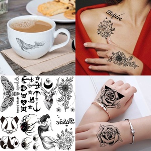 Autocollant de tatouage temporaire personnalisé, transfert à l'eau, art corporel longue durée, sûr, non toxique, motifs tendance pour hommes, femmes, enfants, fêtes - Product Image 3