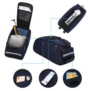 Échantillon gratuit Sacs de grande capacité pour siège arrière de vélo Sac de transport polyvalent en EVA pour VTT et vélo de route Sac extensible pour porte-bagages arrière de vélo - Product Image 3