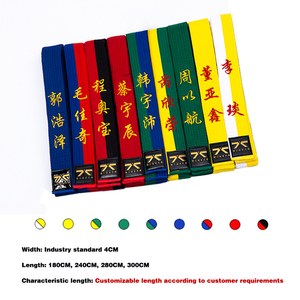 Cinturón de Taekwondo al por Mayor de Fabricante Chino, Cinturón Colorido de Judo, <span class=keywords><strong>Karate</strong></span> y Artes Marciales - Product Image 2