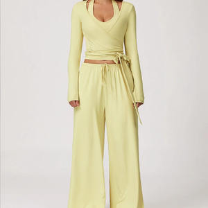 ヨーロッパとアメリカのセクシーなパーソナライズされたブラッシュヨガ長袖ワンストラップ屋外ハイエンドスポーツフィットネストップカバー - Product Image 5