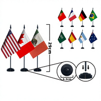 Drapeau de bureau national du Canada en polyester et acrylique, double face, imprimé par transfert thermique, imperméable, pour regarder les matchs de football/soccer