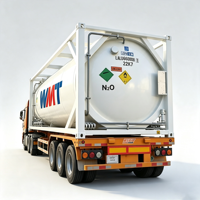 Approvisionnement en gaz CO2 de qualité médicale WMT pour les hôpitaux et les centres, approvisionnement en vrac disponible avec livraison en citerne ISO T75
