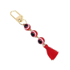 Hàng Mới Xe Treo Tua Vàng Kim Loại Nhựa Đa Màu Xanh Thổ Nhĩ Kỳ Mắt Ác Móc Chìa Khóa Cho Món Quà - Product Image 6