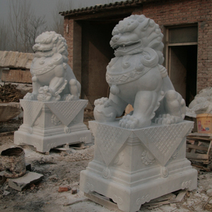 Estatua de <span class=keywords><strong>León</strong></span> de Mármol Tallada a Mano, Diseño Moderno, Tamaño Real, Duradera - Product Image 3