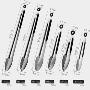 Ensemble <span class=keywords><strong>de</strong></span> pinces <span class=keywords><strong>de</strong></span> <span class=keywords><strong>cuisine</strong></span> en acier inoxydable avec verrouillage, accessoires pour barbecue et grillades, outils métalliques pour barbecue et grill - Product Image 6