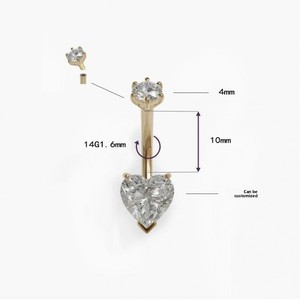 Hot Sale Strawberry <strong>Belly</strong> Piercing 925 <strong>Sterling</strong> <strong>Silver</strong> <strong>Belly</strong> Button Ring10mm <strong>Bar</strong> Navel Body Jewelry Ring for Women Men - Product Image 5