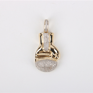 Pendentif hip Hop plaqué or 10k, 50 pcs, collier, réglage de diamants, bon marché - Product Image 1