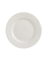 Assiette en porcelaine 27 cm (10,5 po) Super Blanche pour restaurant, hôtel et événements