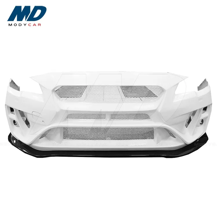 V Arising II Style Half Carbon Fiber Front Bumper For 2015-2021 Subaru Impreza 11 Vab Vaf Sti