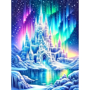 Kit <span class=keywords><strong>di</strong></span> pittura diamante castello <span class=keywords><strong>di</strong></span> ghiaccio 5D DIY, Frozen Palace Diamond Art per la decorazione della parete <span class=keywords><strong>di</strong></span> casa dipinti e arti - Product Image 1