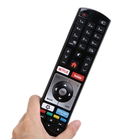 Télécommande universelle infrarouge RC4318 à code fixe, compatible avec 2 piles AAA, pour téléviseurs intelligents 4K Vestel, Finlux, Telefunken, Edenwood, noire