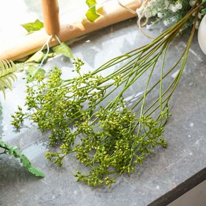 Fleurs artificielles CallaFloral en millet vert, branche unique en plastique, décoration intérieure, artisanat de mariage, style INS - Product Image 2