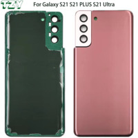 Coque arrière en verre pour Samsung S21 Plus, remplacement du boîtier de la batterie, couvercle arrière de la batterie