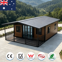 Maisonnette préfabriquée de luxe extensible à double aile pour bureau à domicile, site de glamping, location touristique, certifiée, salon, installation rapide