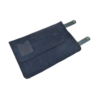 Customized genuine leather scissors <b>tool</b> <b>bag</b>, hair styling <b>tool</b> storage <b>roll</b> <b>bag</b>, hairstylist folding comb <b>bag</b> - Product Image 3