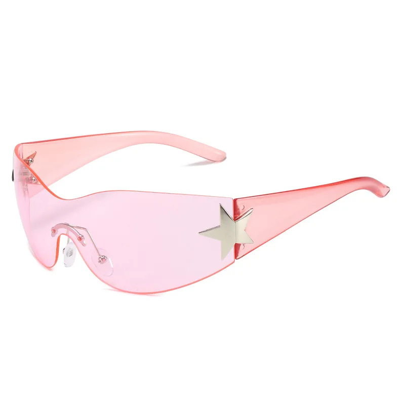 Punk One Piece Y2k Sunglasses - Star New Luxury Brand