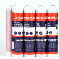 MOROPUS Colle chimique d'ancrage pour armatures, époxy bicomposant à injection, qualité construction, rouge/gris
